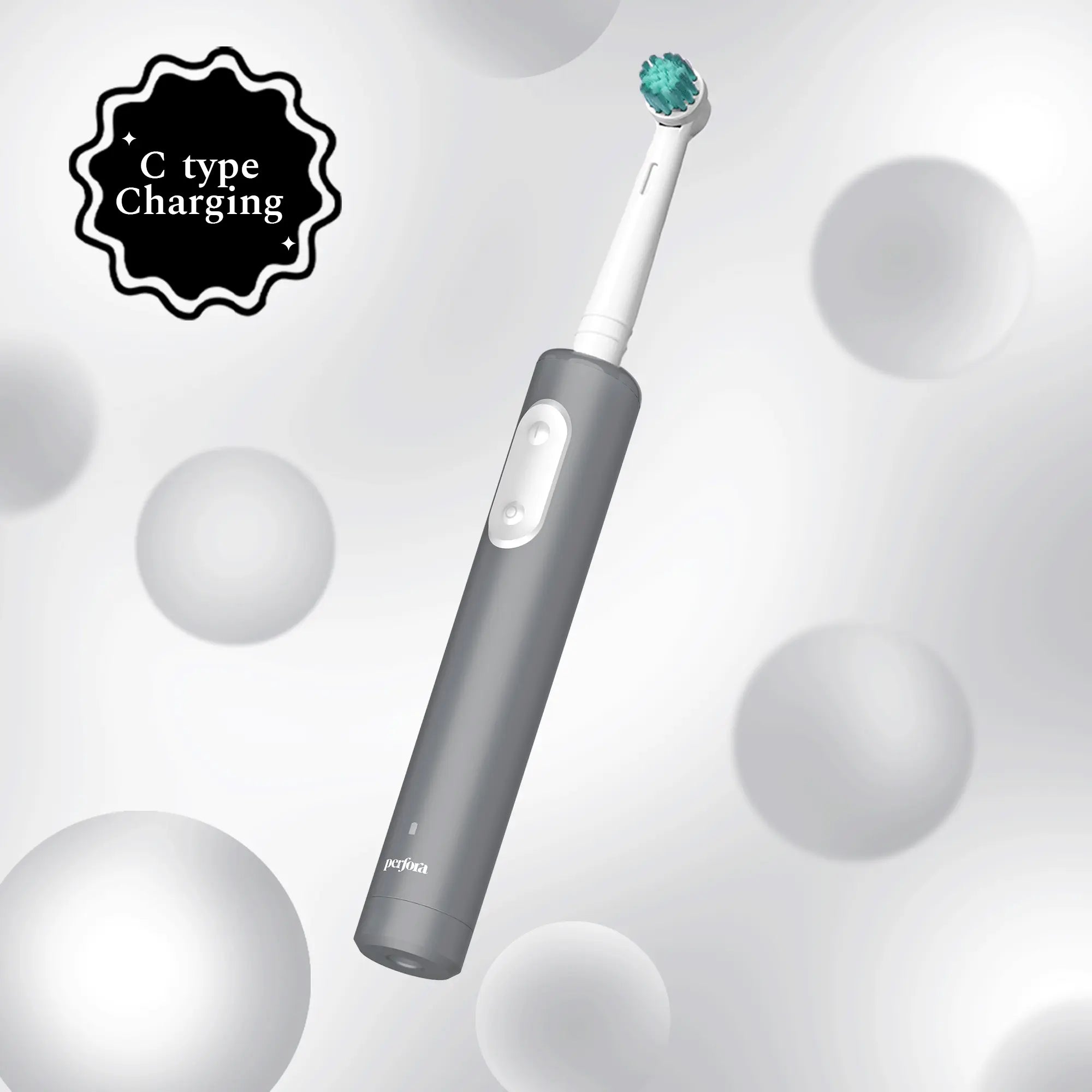 Limitless Grey Oscillating Electric Toothbrush - Rechargeable