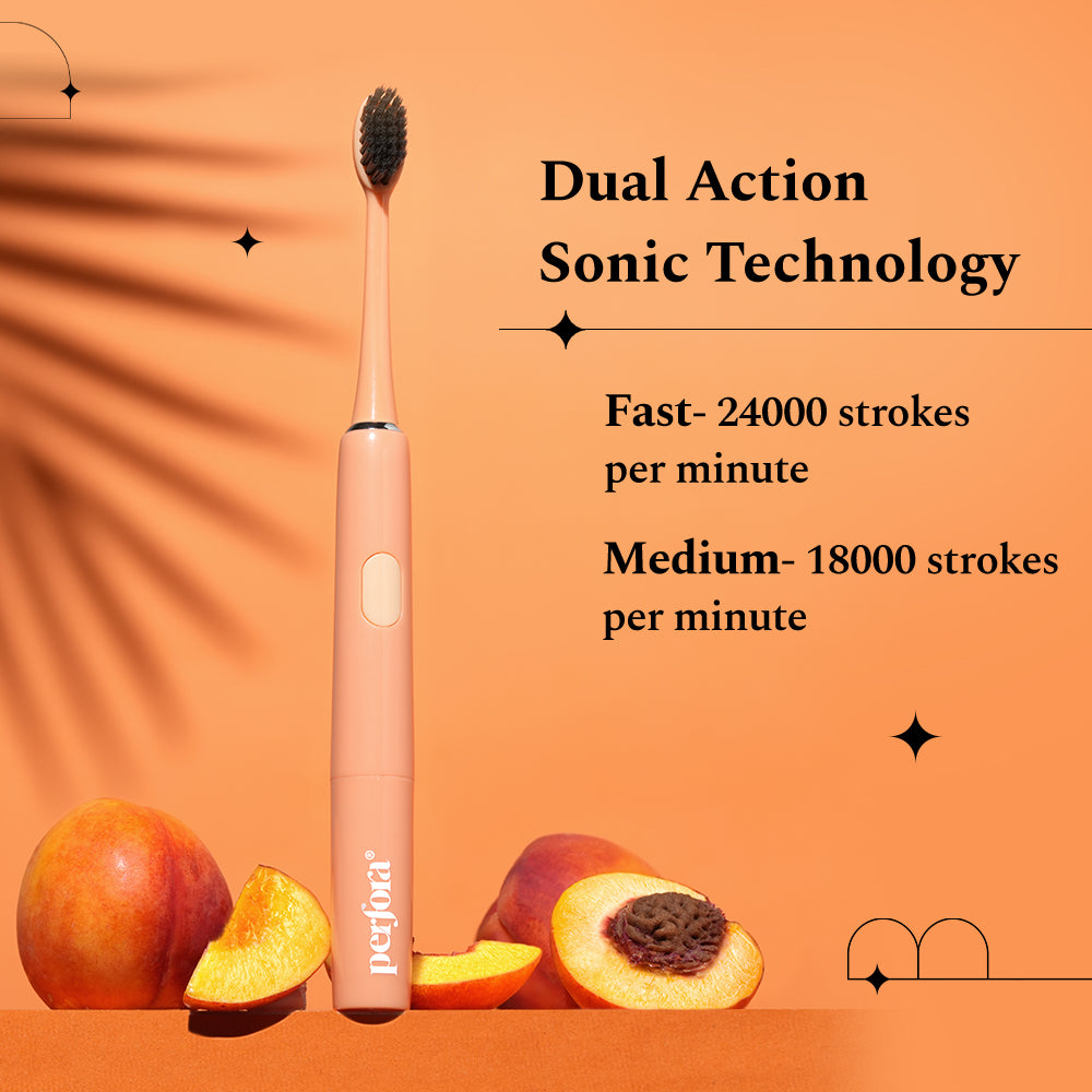 Electric Toothbrush - Model 002 - Peach Sorbet