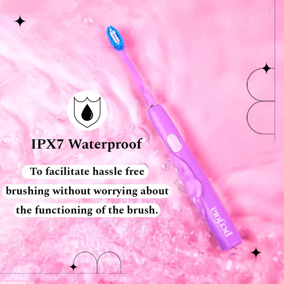 Battery Operated Sonic Electric Toothbrush - Lilac lavender