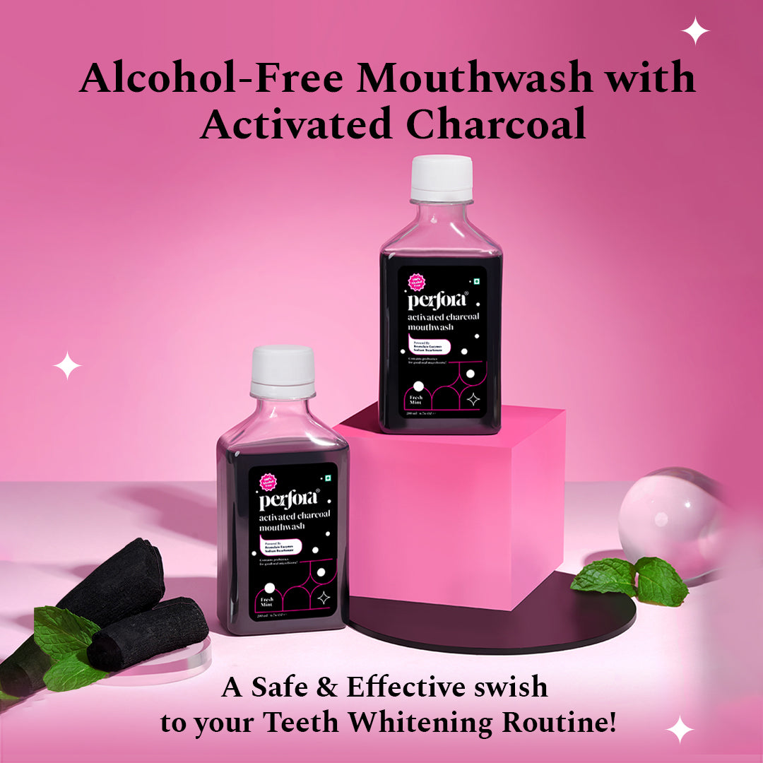 Activated Charcoal Teeth Whitening Mouthwash