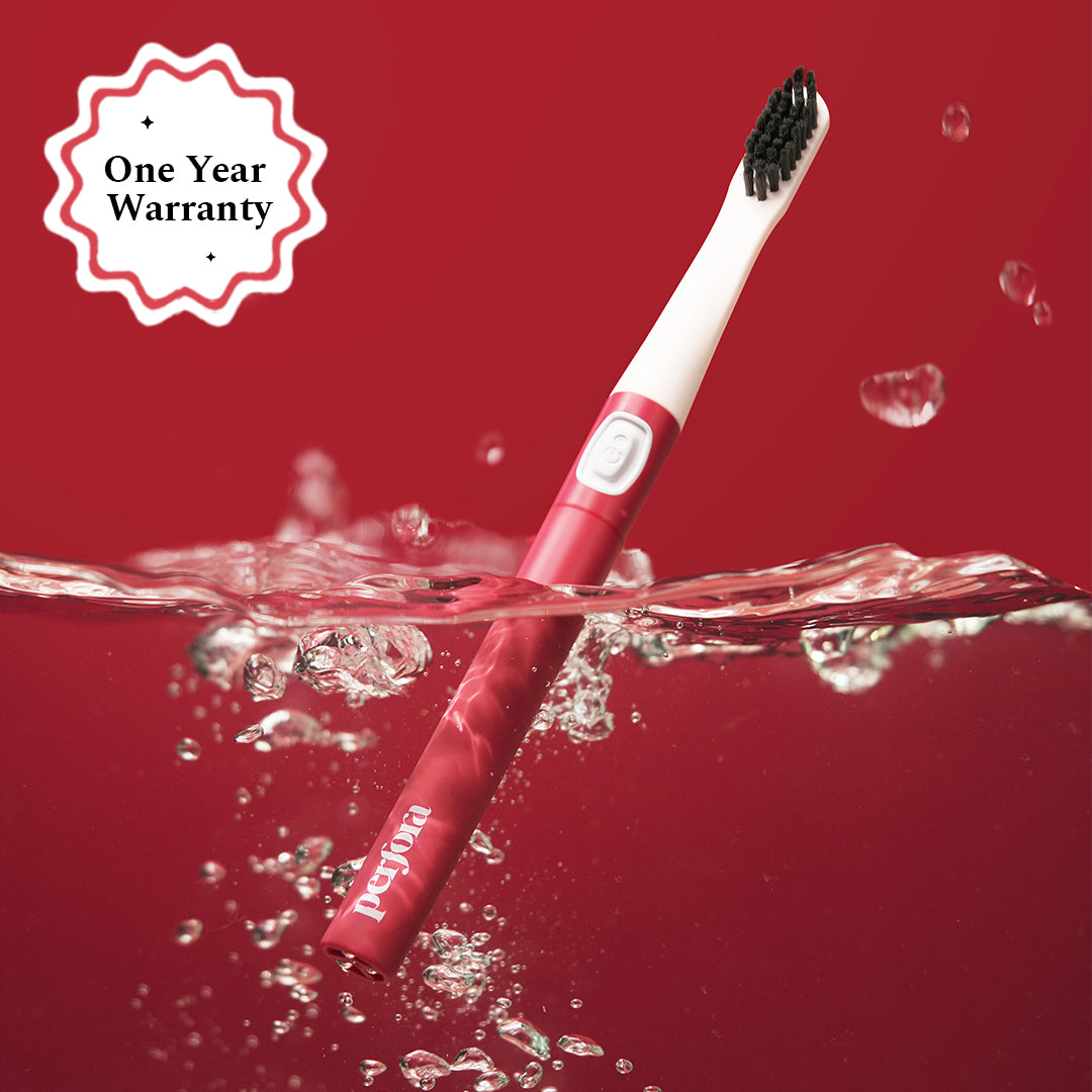 Battery Operated Sonic Electric Toothbrush - Ruby Red