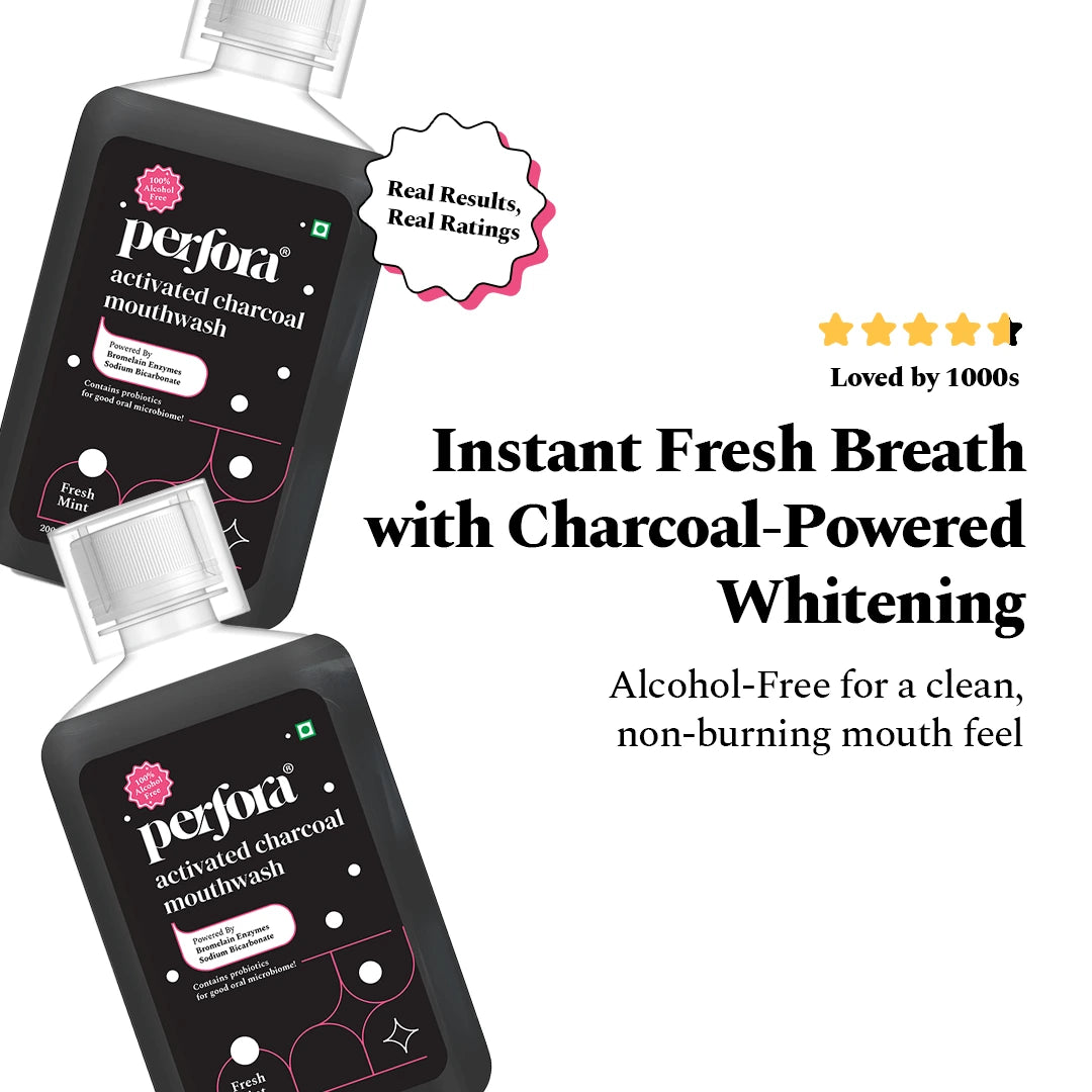 Activated Charcoal Mouthwash for Teeth Whitening