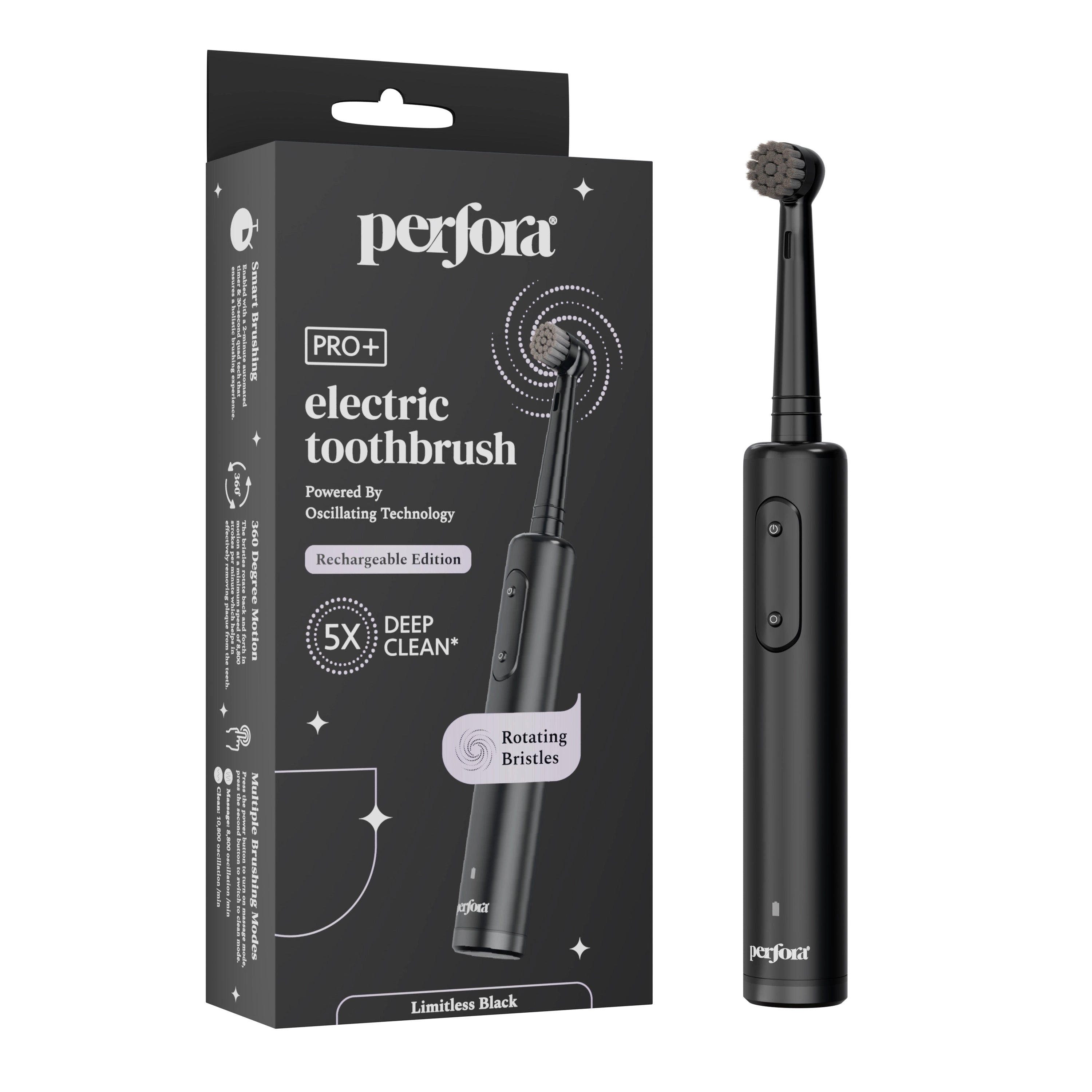 Oscillating Electric Toothbrush With 360° Rotating Head