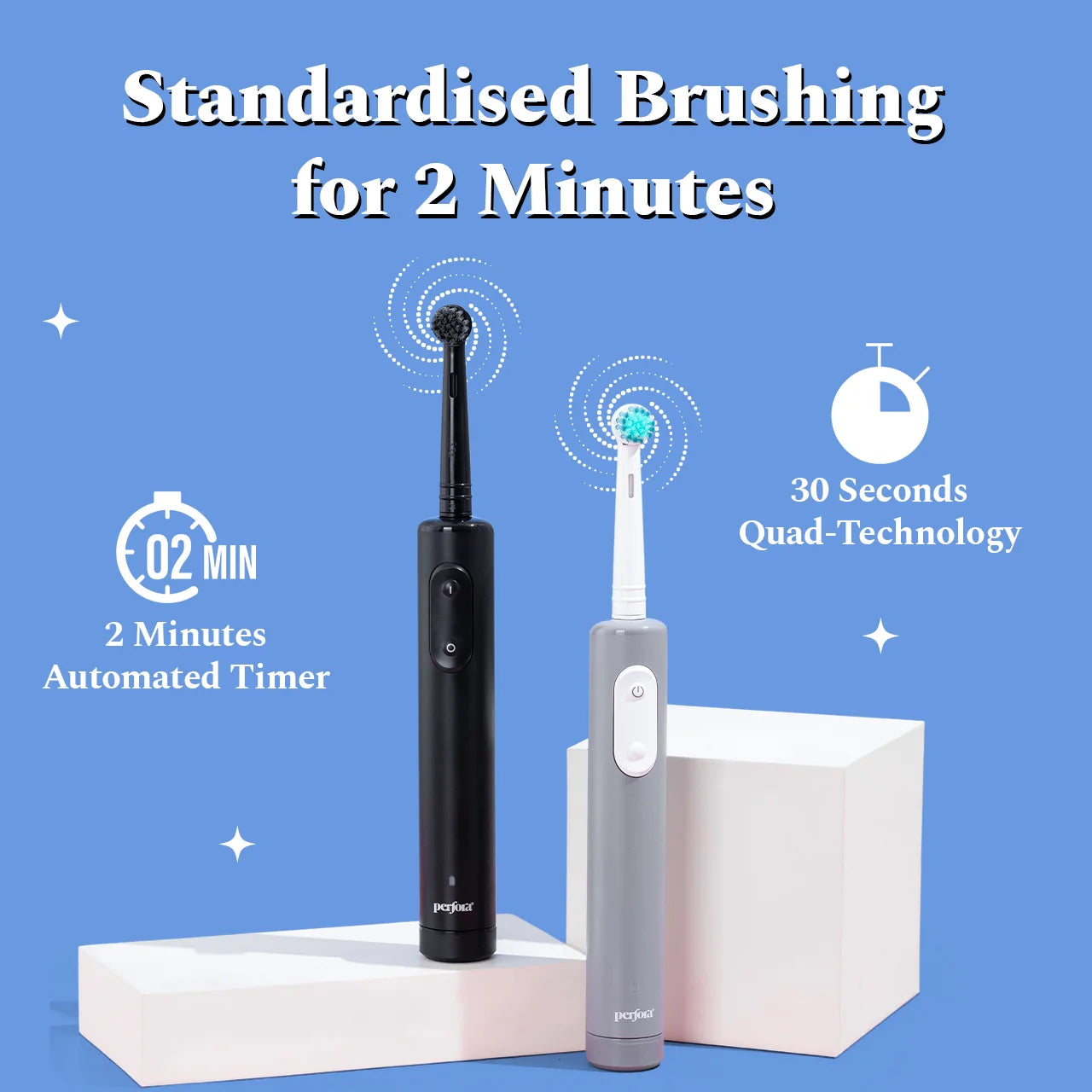 Oscillating Electric Toothbrush & Purple Serum 30ml Combo