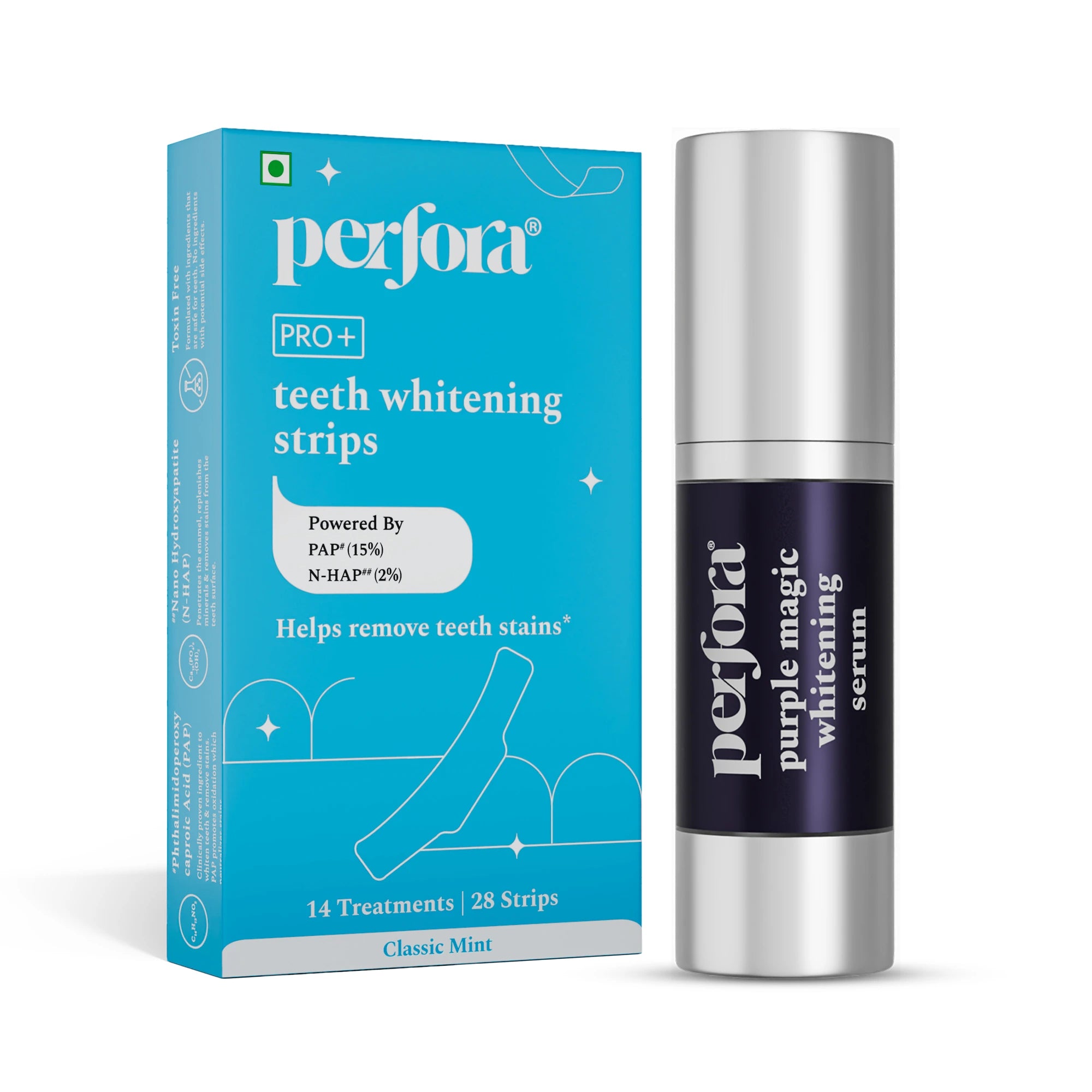 Teeth Whitening Strips & Purple Serum