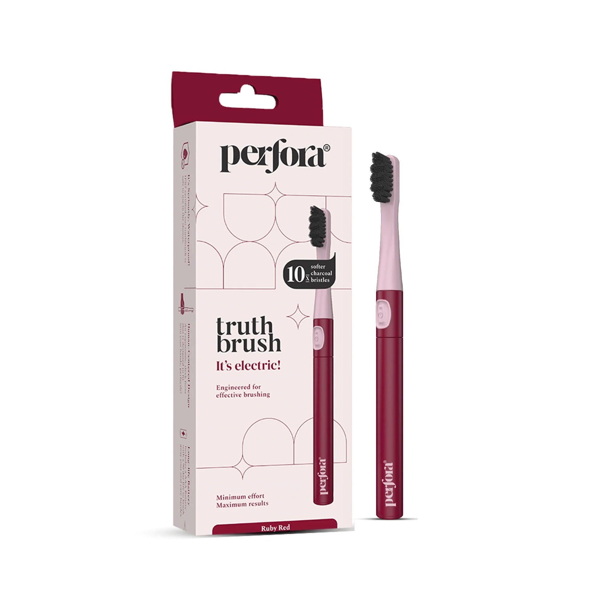 Battery Operated Sonic Electric Toothbrush - Ruby Red