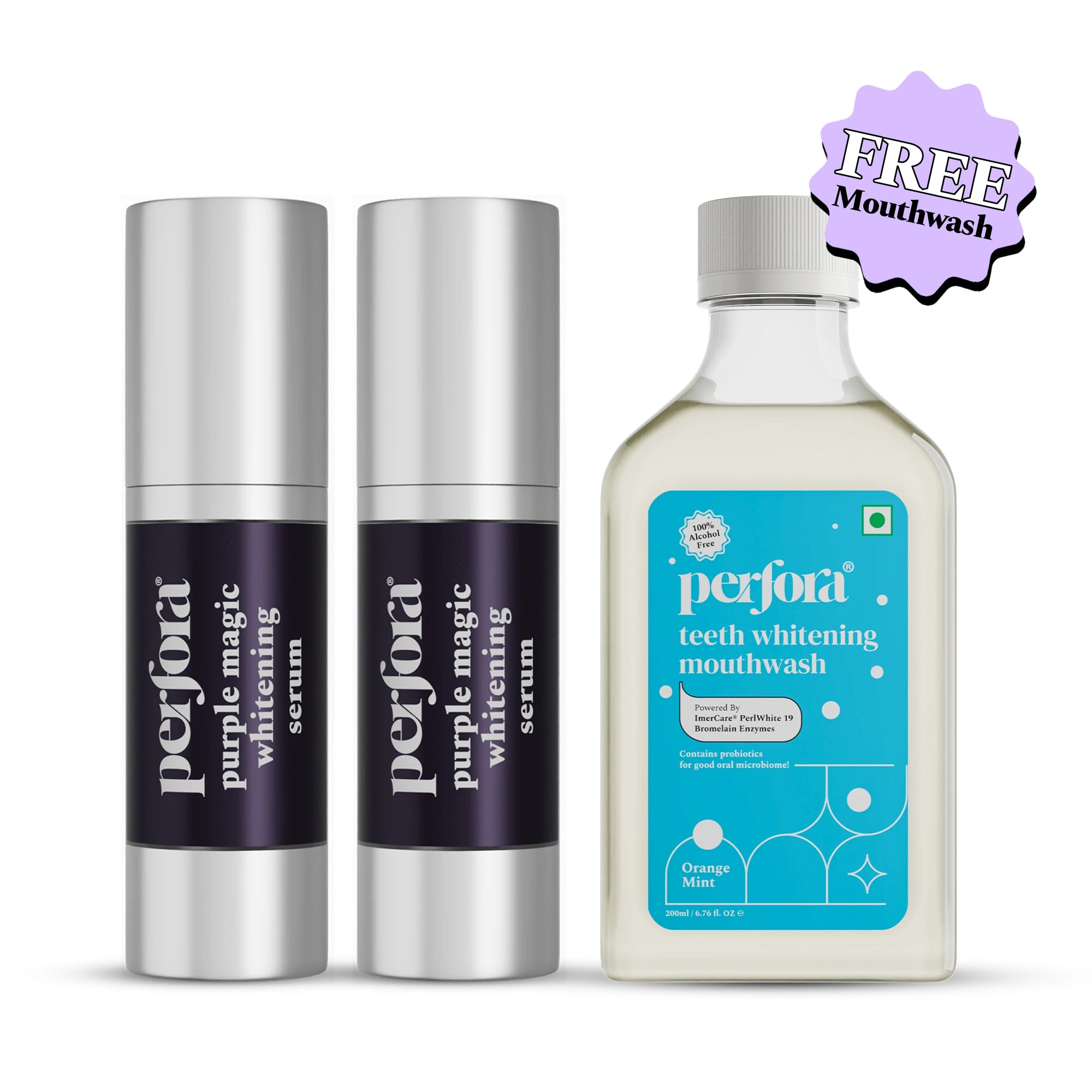 Purple Magic Whitening Serum + Free Teeth Whitening Mouthwash