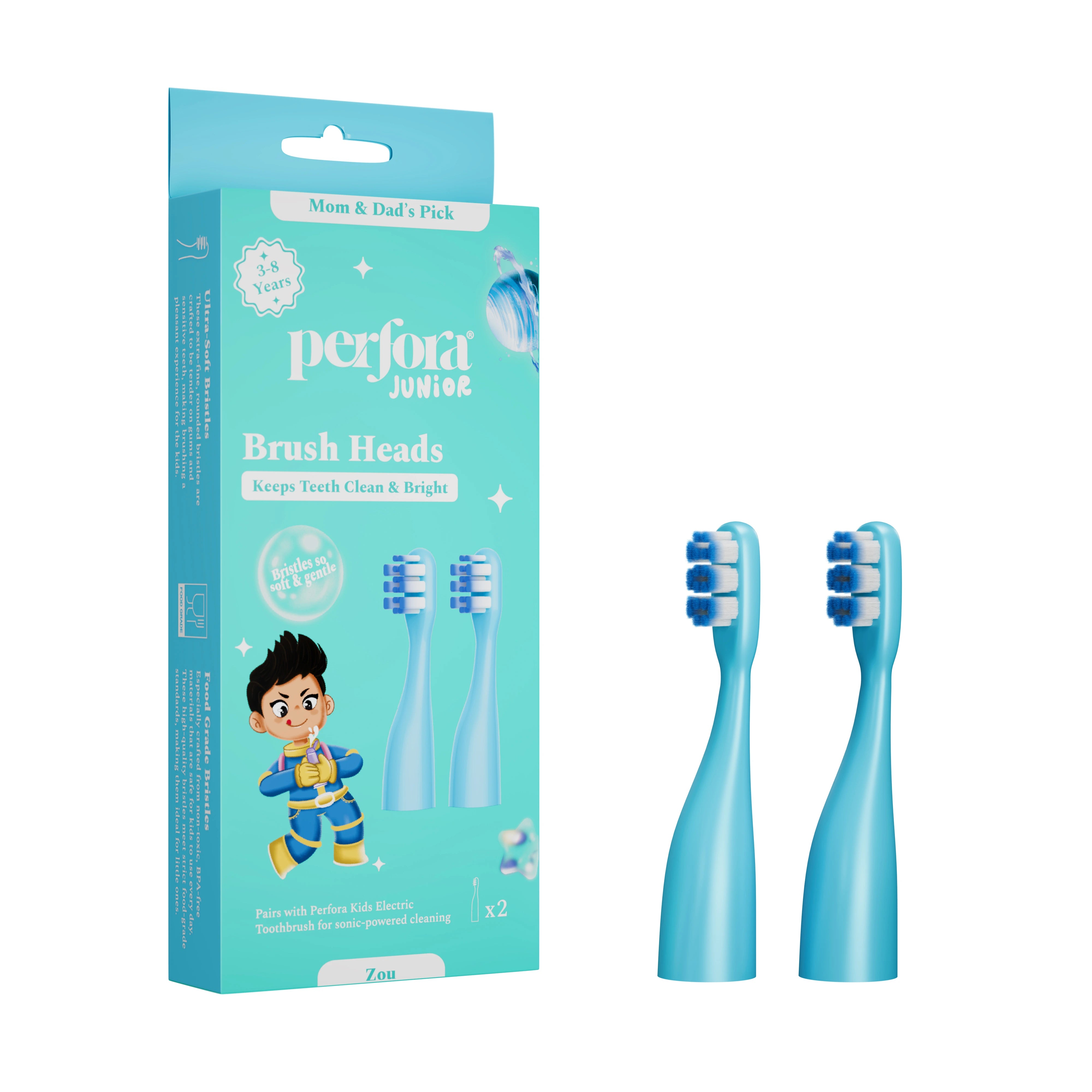 Zou Brush Heads - Kids Electric Toothbrush