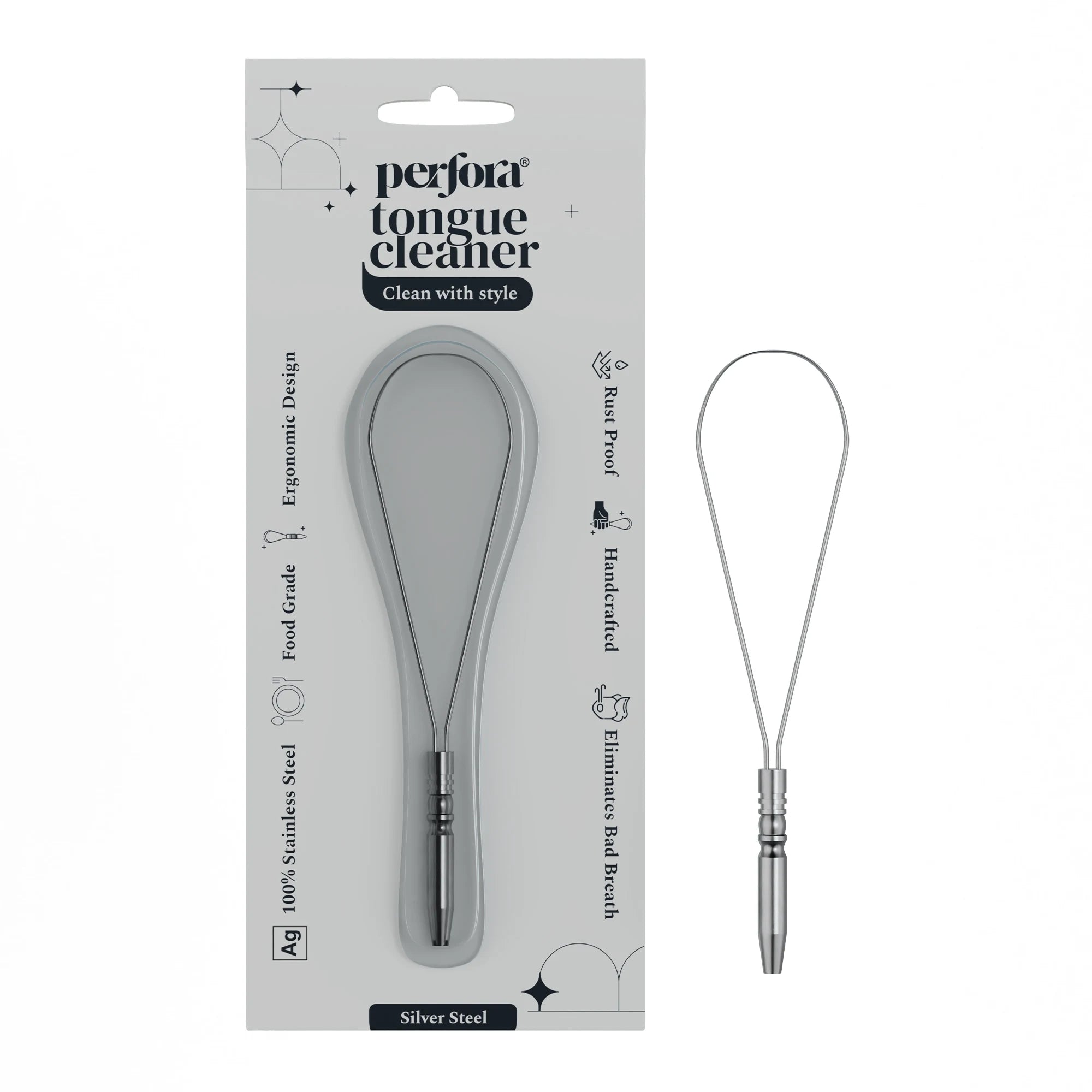 Stainless Steel Tongue Cleaner & Scraper
