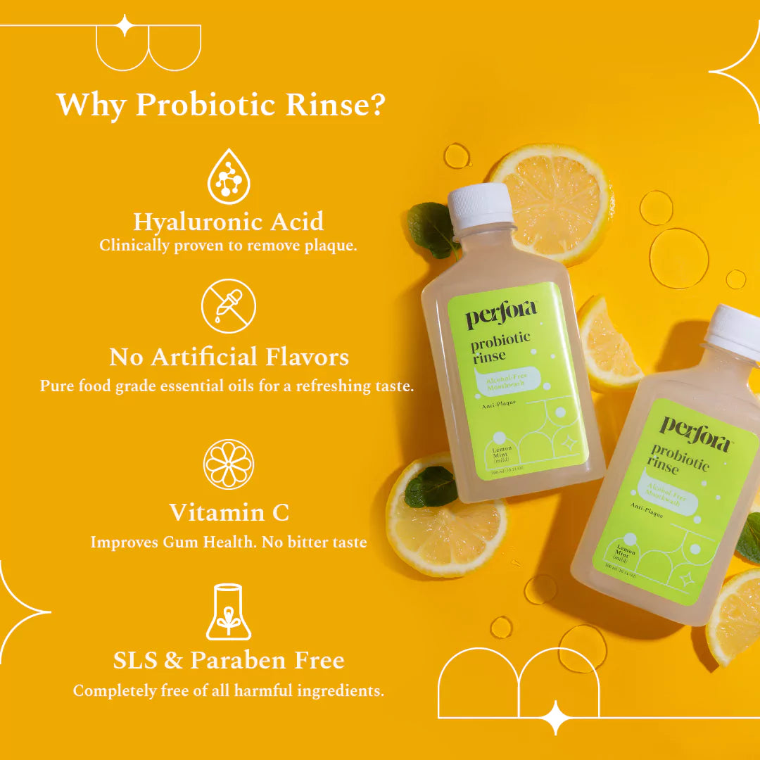 Anti Plaque Lemon Probiotic Mouthwash