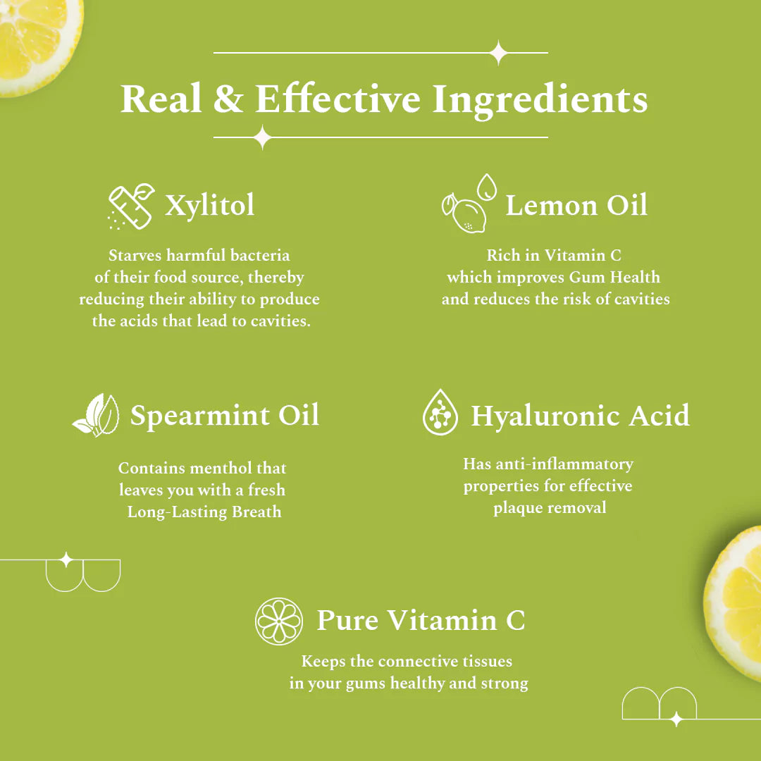 Anti Plaque Lemon Probiotic Mouthwash