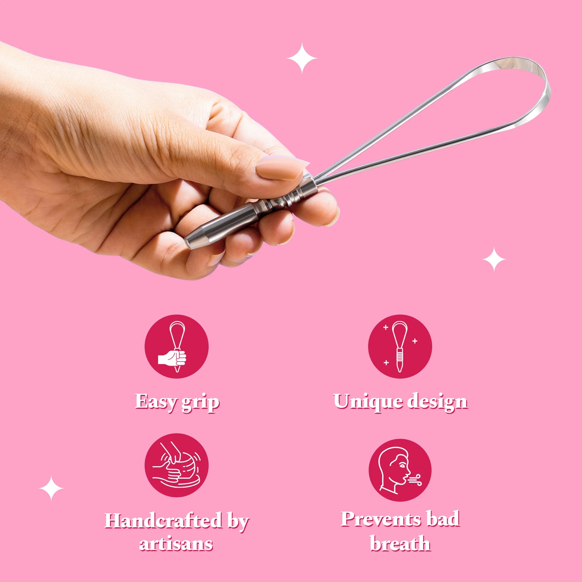 Stainless Steel Tongue Cleaner & Scraper