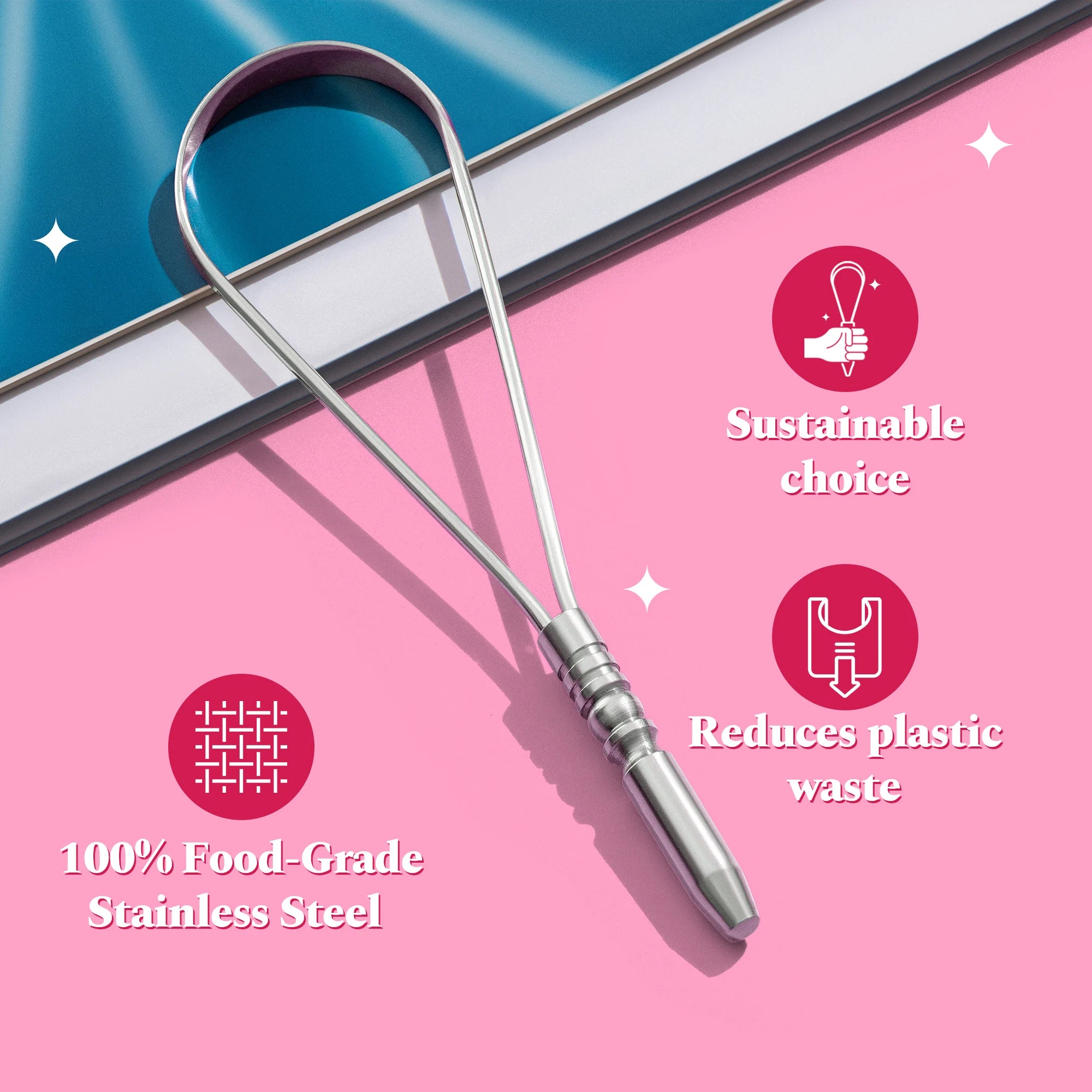 Stainless Steel Tongue Cleaner & Scraper