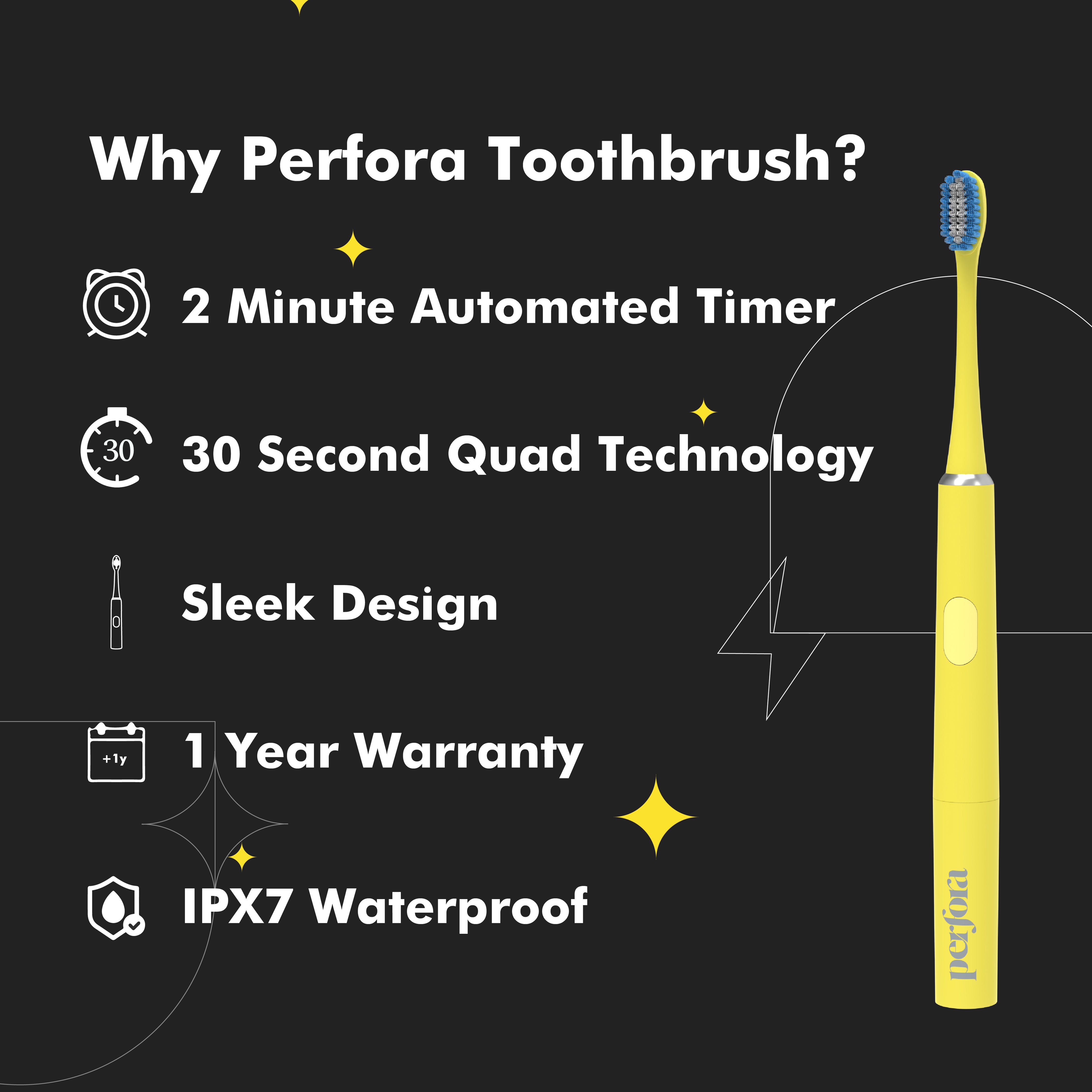 Electric Toothbrush - Model 002 - Sunshine Yellow