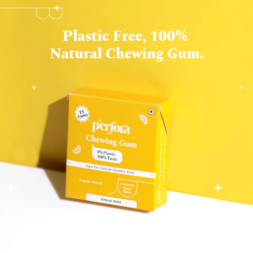 perfora plastic free and sugar-free chewing gum for white teeth