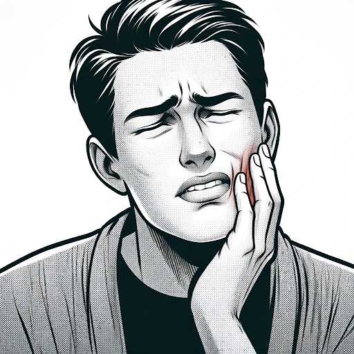 image of a person experiencing a toothache