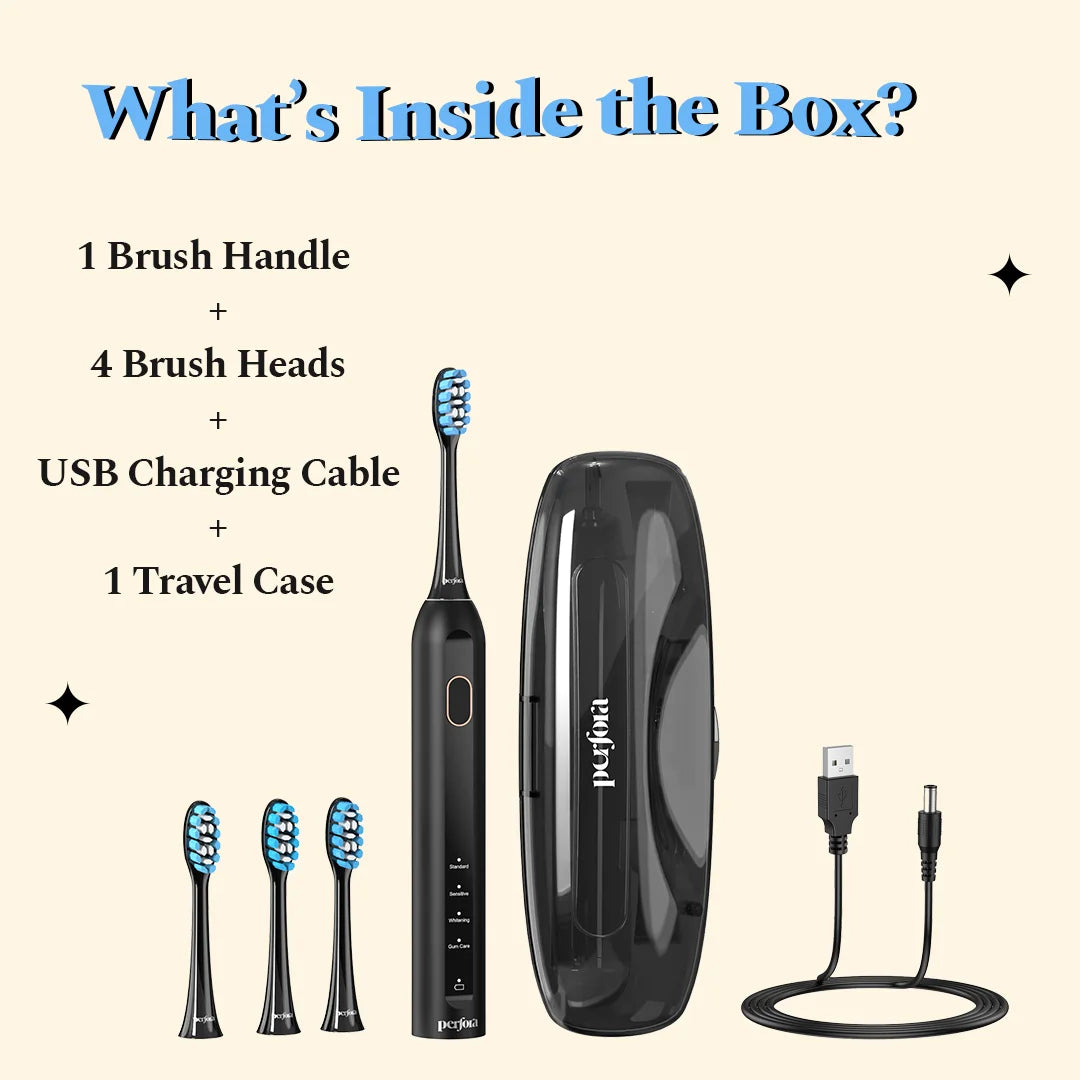 Smart Sonic Electric Toothbrush - Rechargeable