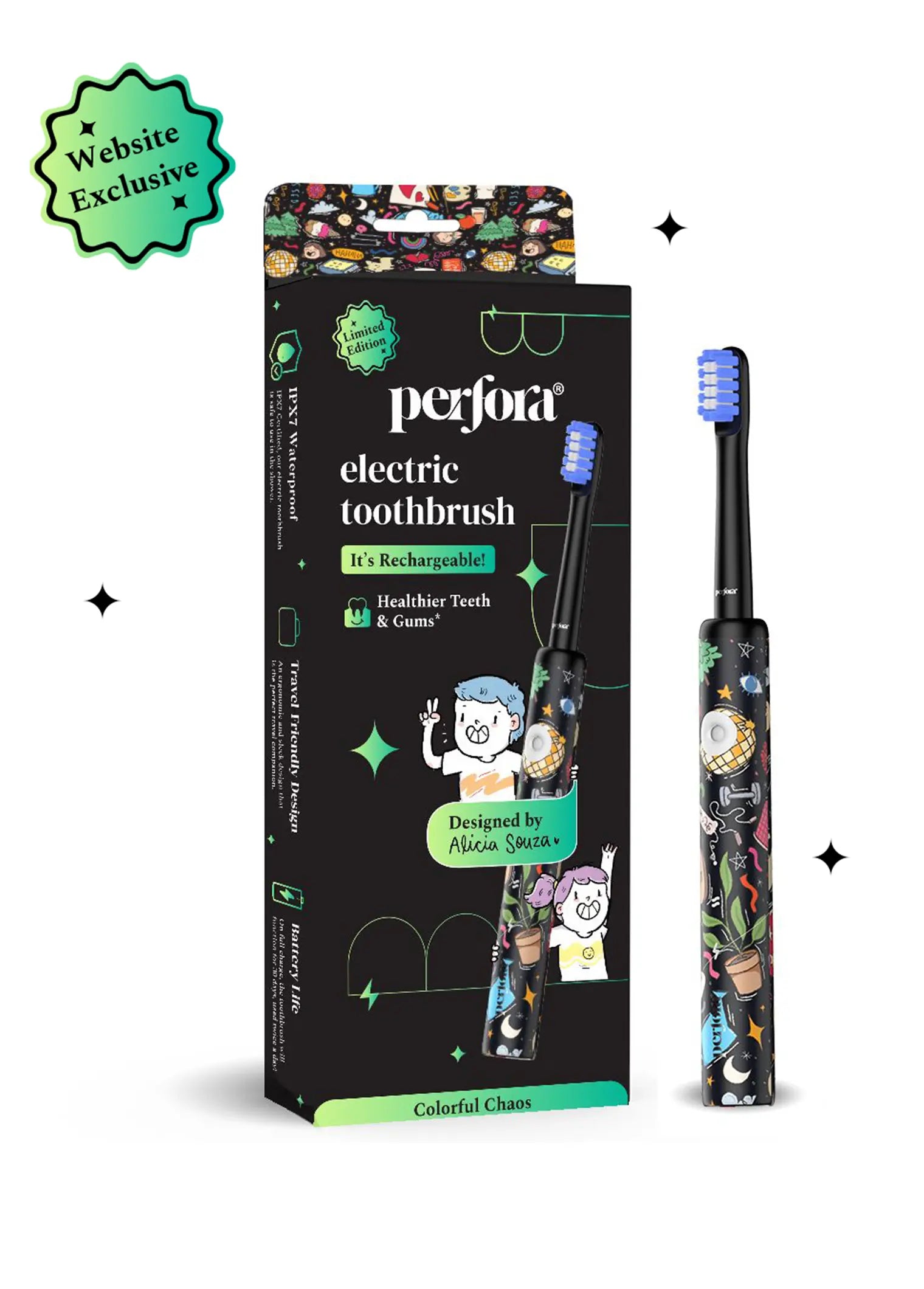 Electric Toothbrush Model 005- Alicia's Limited Edition - Doodle Diaries