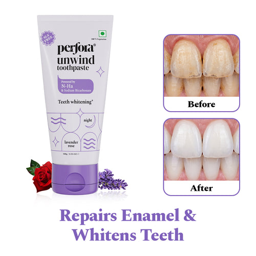 Unwind Toothpaste & Purple Whitening Serum Combo