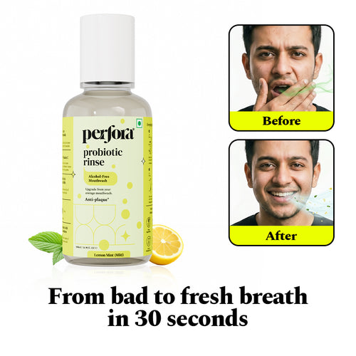 Lemon Mint Probiotic Anti-Plaque Mouthwash (500 ML)