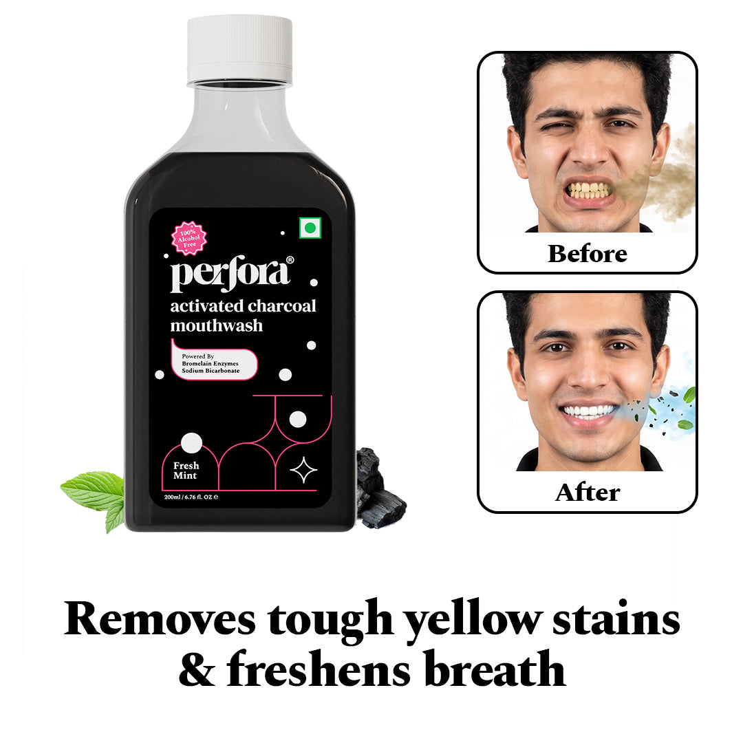 Activated Charcoal Mouthwash for Teeth Whitening