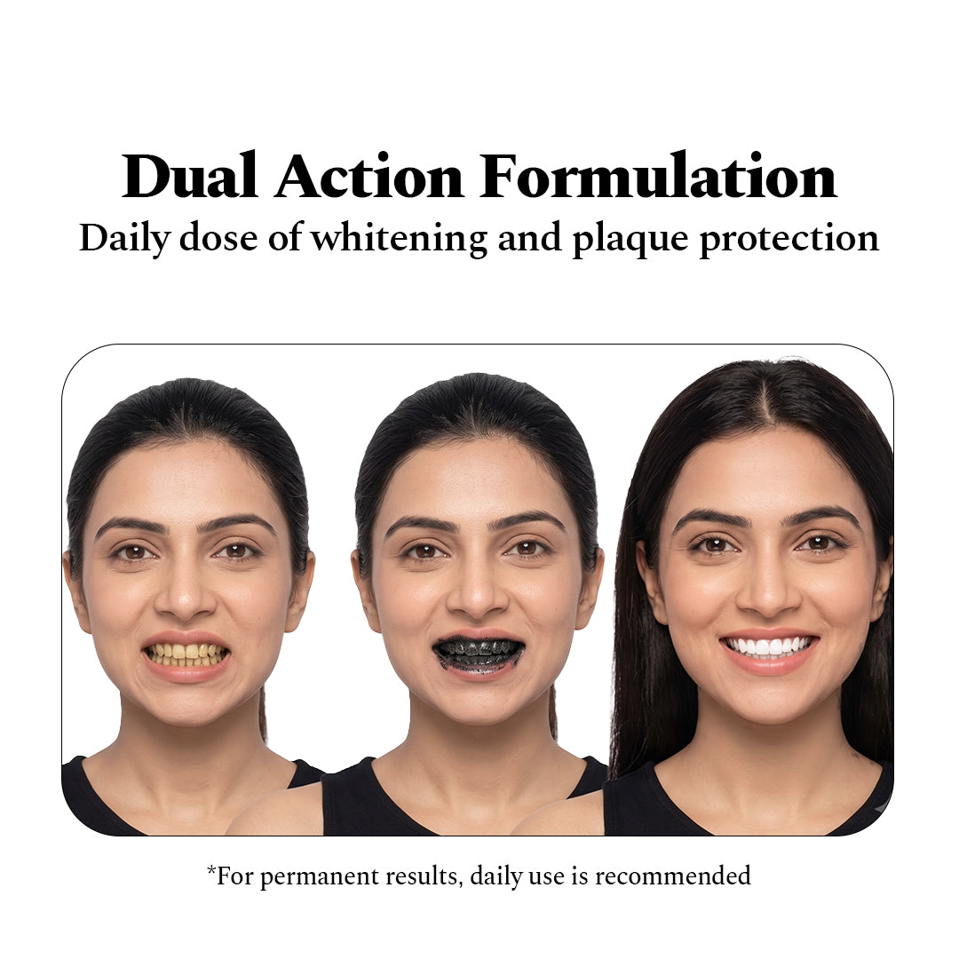 Activated Charcoal Toothpaste & Purple Whitening Serum Combo