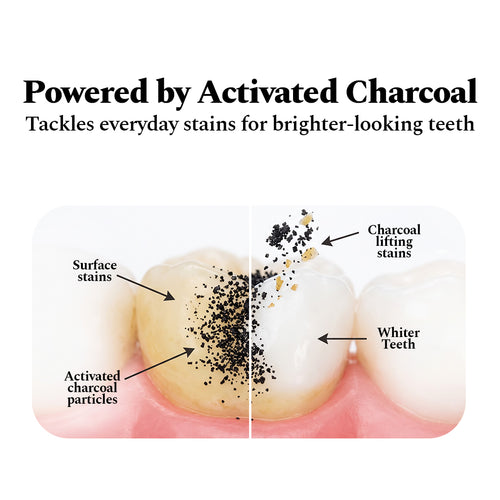 Activated Charcoal Toothpaste & Purple Whitening Serum Combo