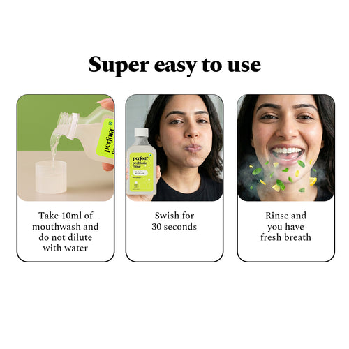 Power Dental Flosser and Lemon mint Mouthwash (300ML)