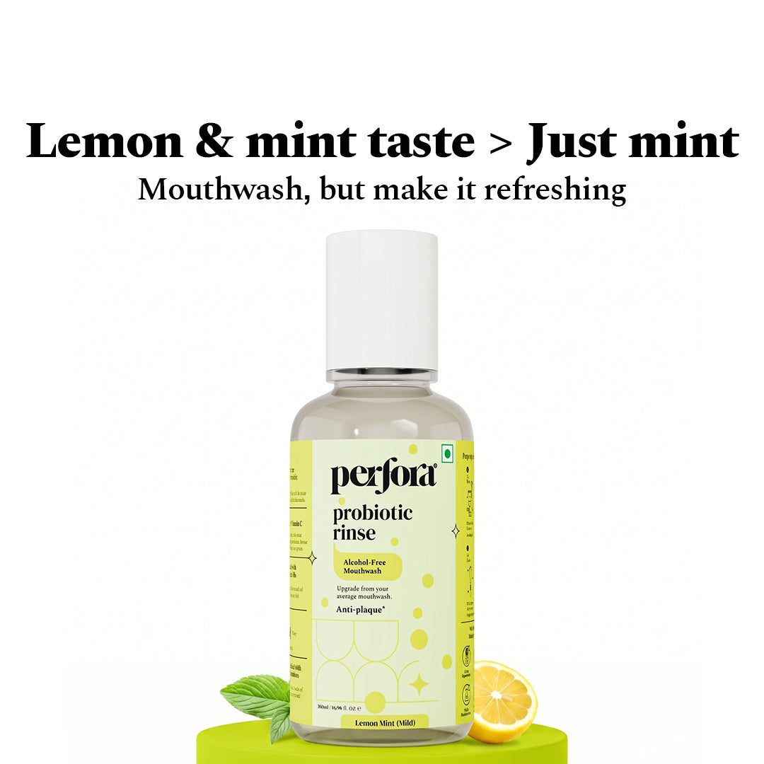 Lemon Mint Probiotic Anti-Plaque Mouthwash (500 ML)