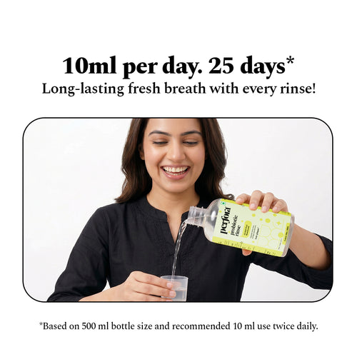 Lemon Mint Probiotic Anti-Plaque Mouthwash (500 ML)