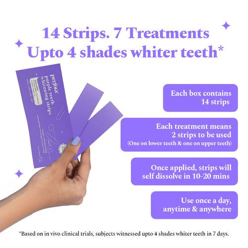 Purple Magic Teeth Whitening Strips - Self Dissolving