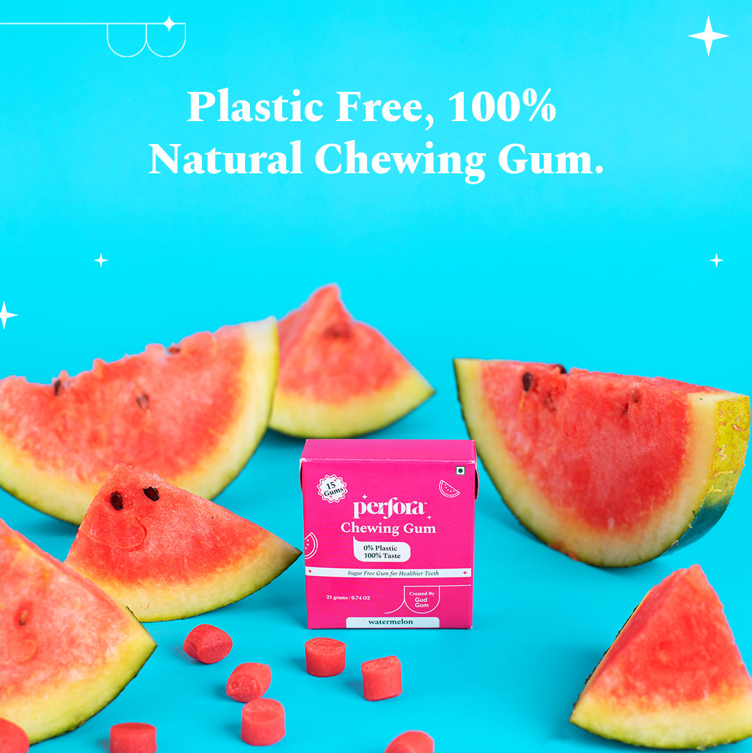 Buy Watermelon Flavored Plastic Free Chewing Gum - Perfora X Gud Gum ...