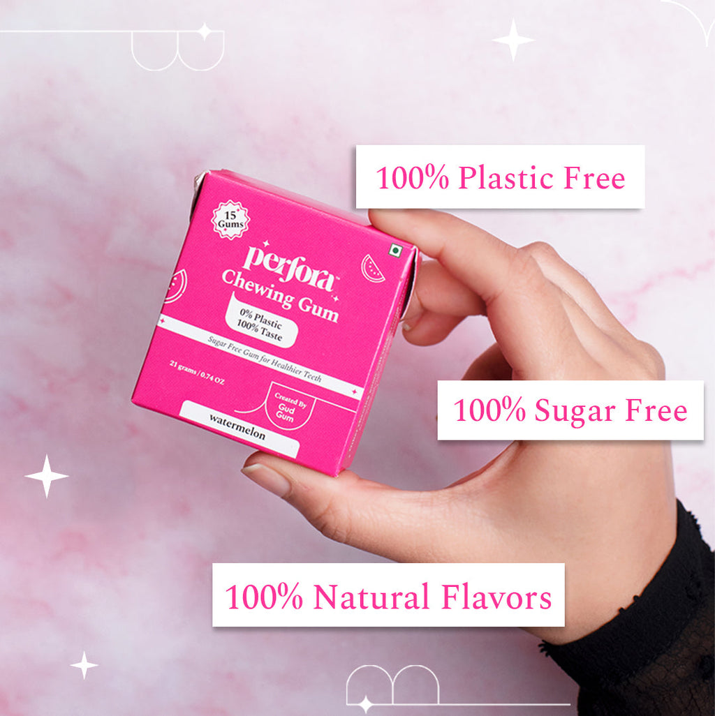 Buy Watermelon Flavored Plastic Free Chewing Gum Perfora X Gud Gum
