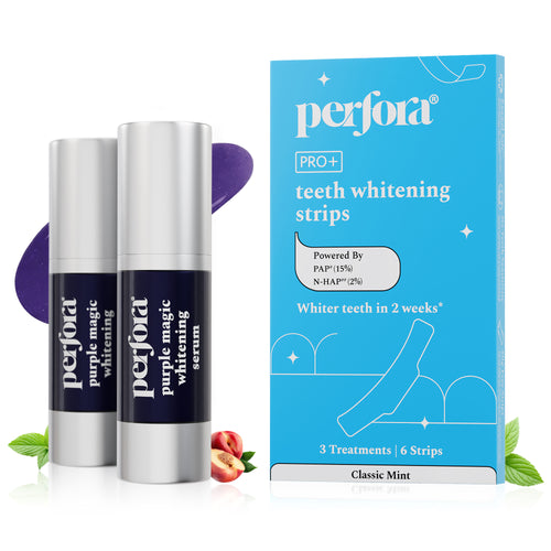 Purple Magic Teeth Whitening Serum & Whitening Strips Combo