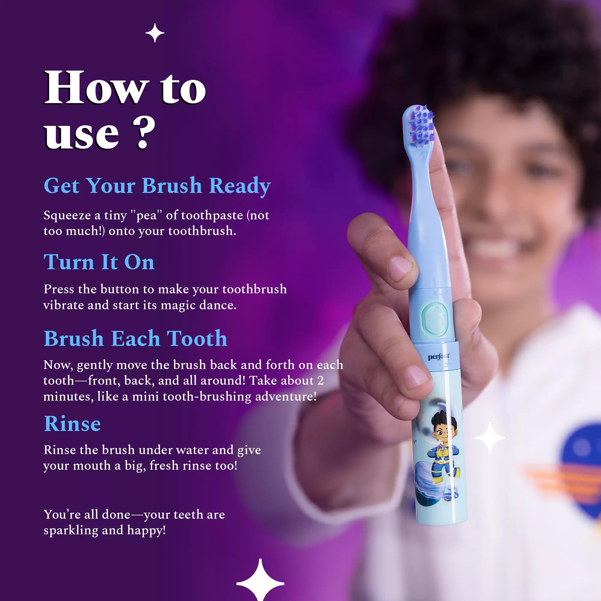 Perfora Kids Electric Toothbrush - Zou