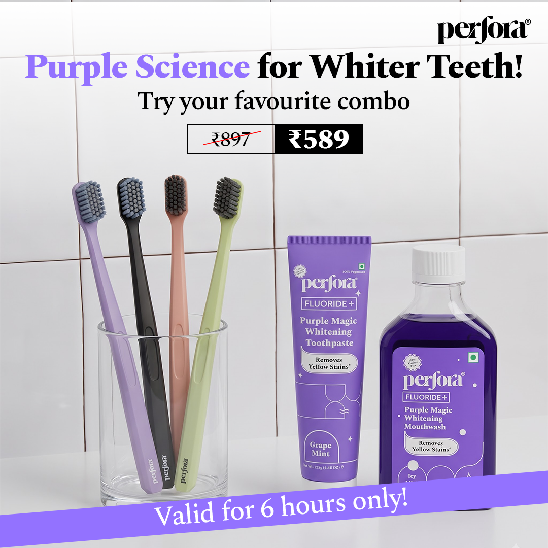 Purple daily dental care pack