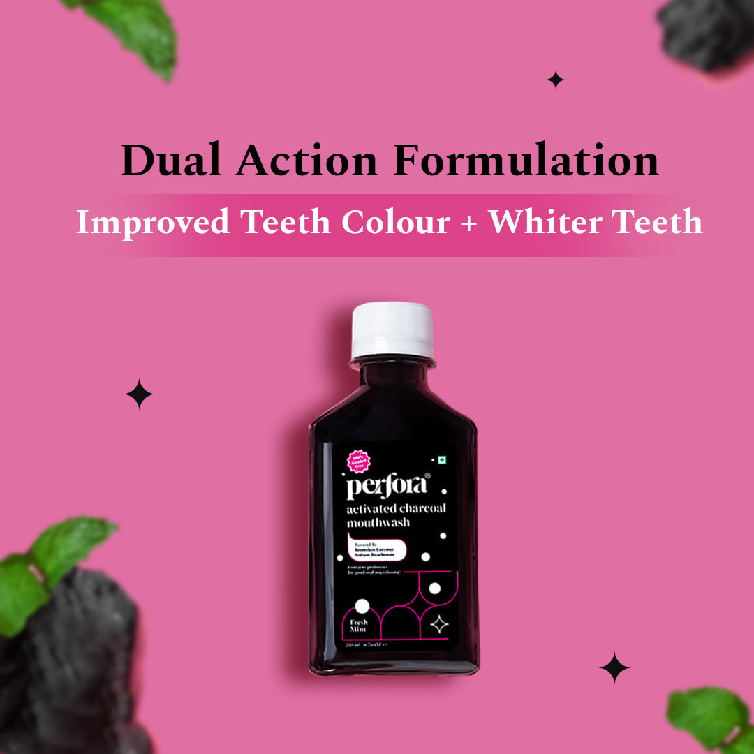 Activated Charcoal Mouthwash - For Teeth Whitening