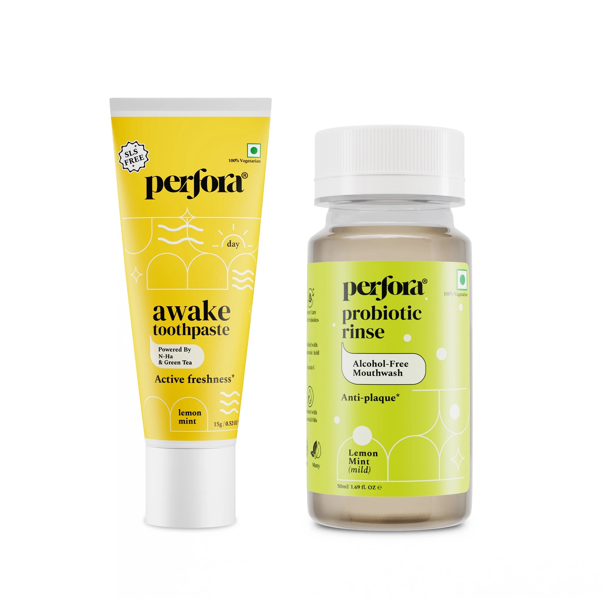 Awake Toothpaste (15g) + Lemon Mint Mouthwash (50ml)