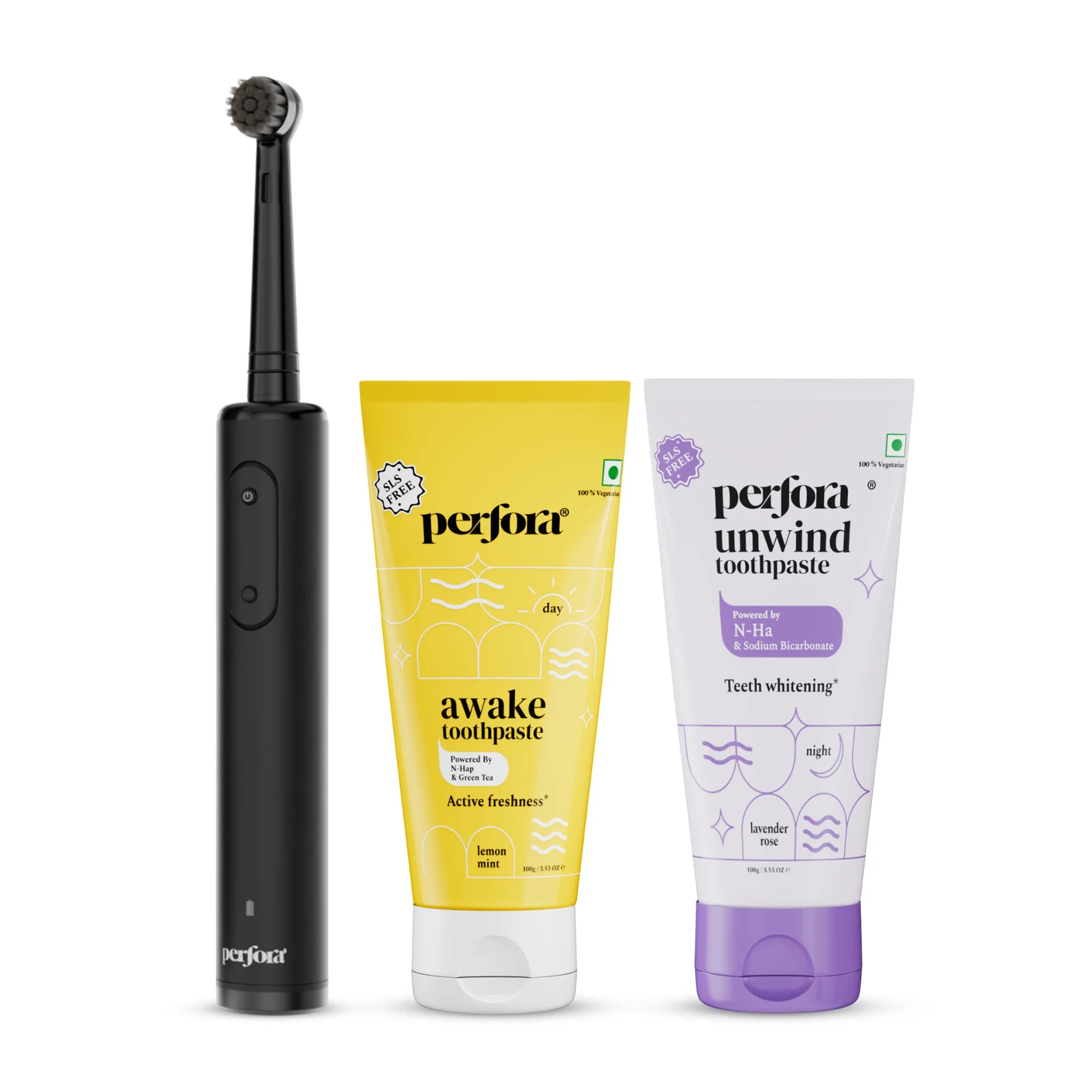 Oscillating Electric Toothbrush -  Awake & Unwind Toothpaste