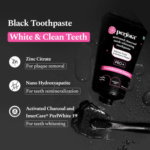 Pack of 3 - Activated Charcoal Mint Toothpaste - For Teeth Whitening
