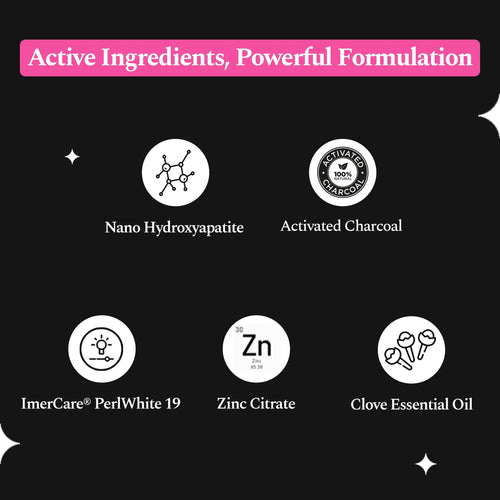 Pack of 3 - Activated Charcoal Mint Toothpaste - For Teeth Whitening