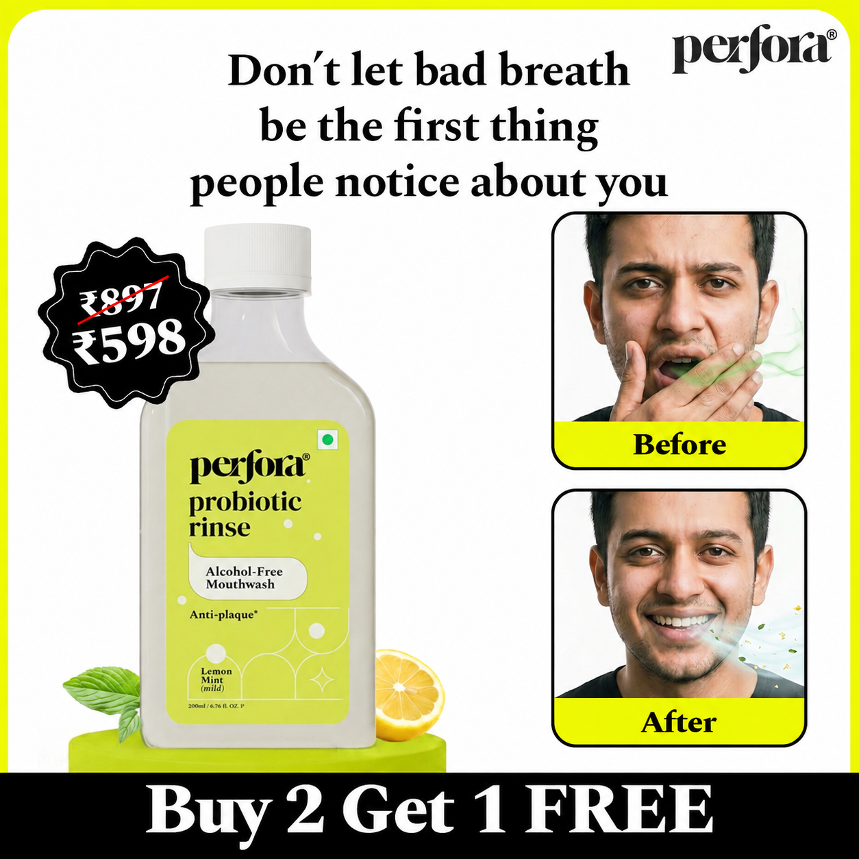 Instant Fresh Breath Mouthwash