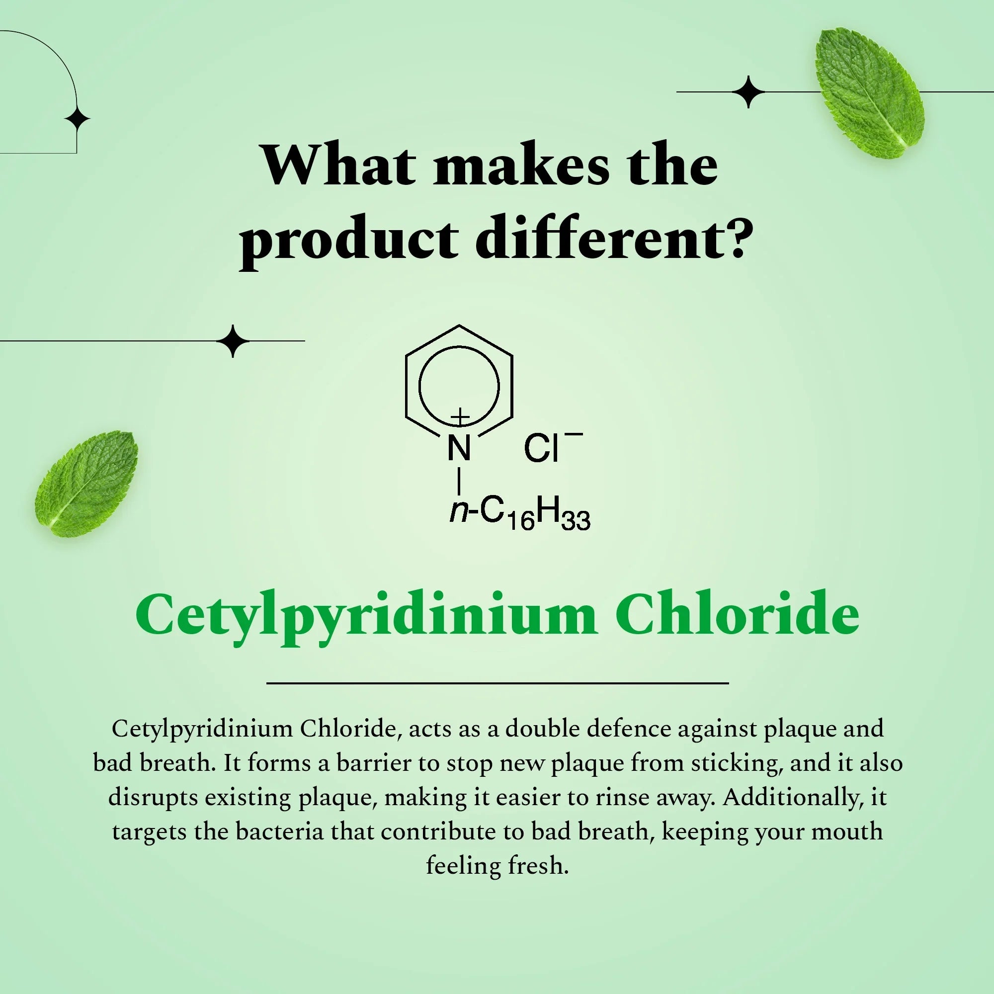 Image highlighting what makes Perfora's flouride range Classic Mint toothpaste different.