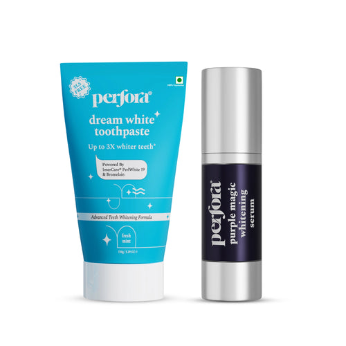 Dream White Toothpaste & Purple Whitening Serum Combo