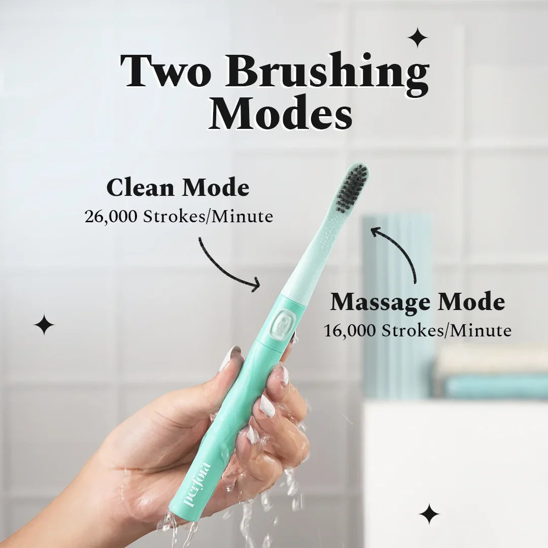 Battery Operated Sonic Electric Toothbrush - Aqua Marine