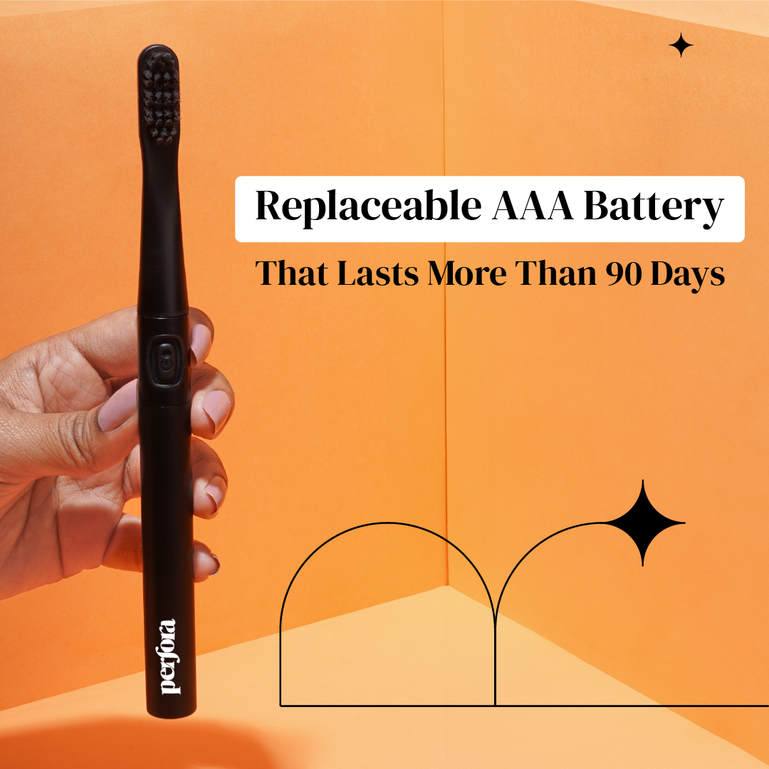 Battery Operated Sonic Electric Toothbrush with 1 Brush Head