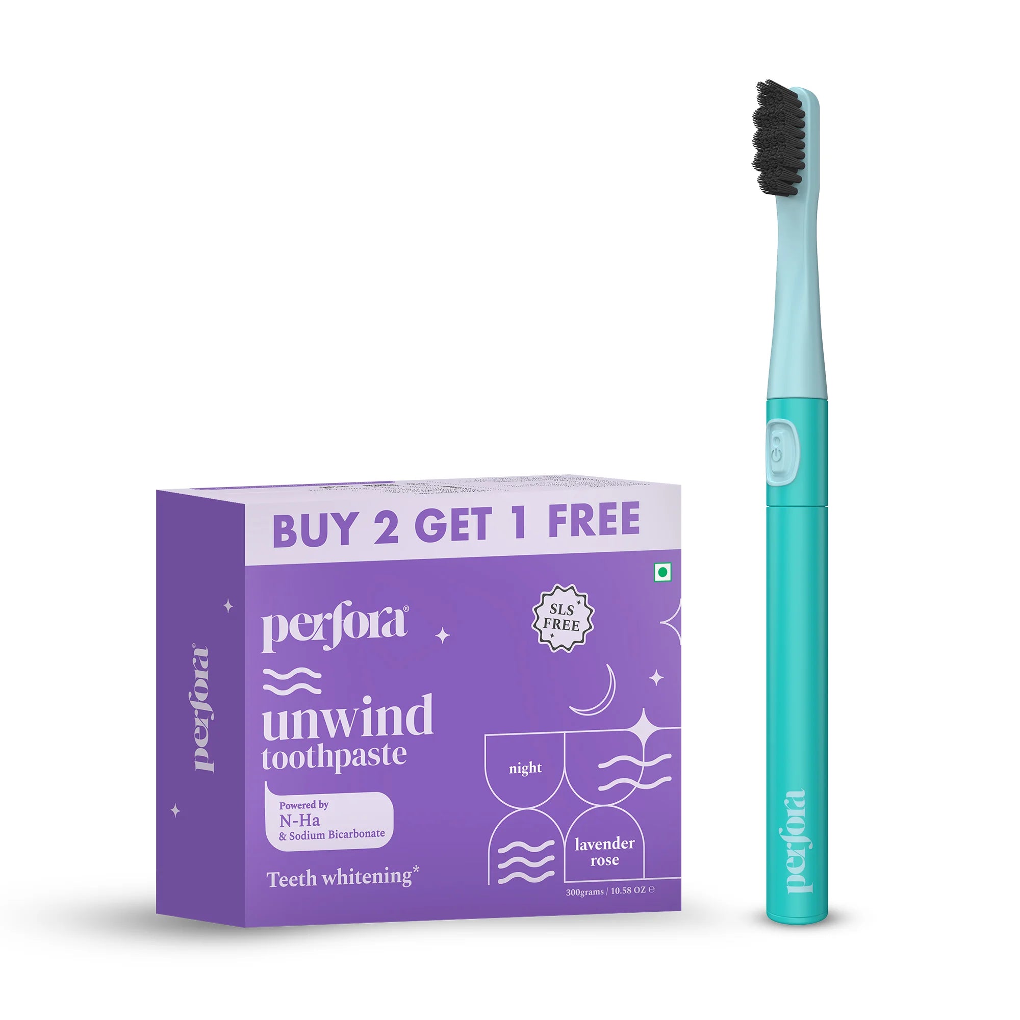 Sonic Electric Toothbrush and Unwind Pre-kitted Toothpaste Combo