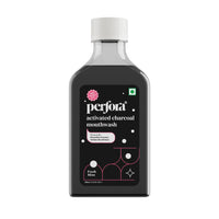 Perfora activated charcoal mouthwash bottle on a white background