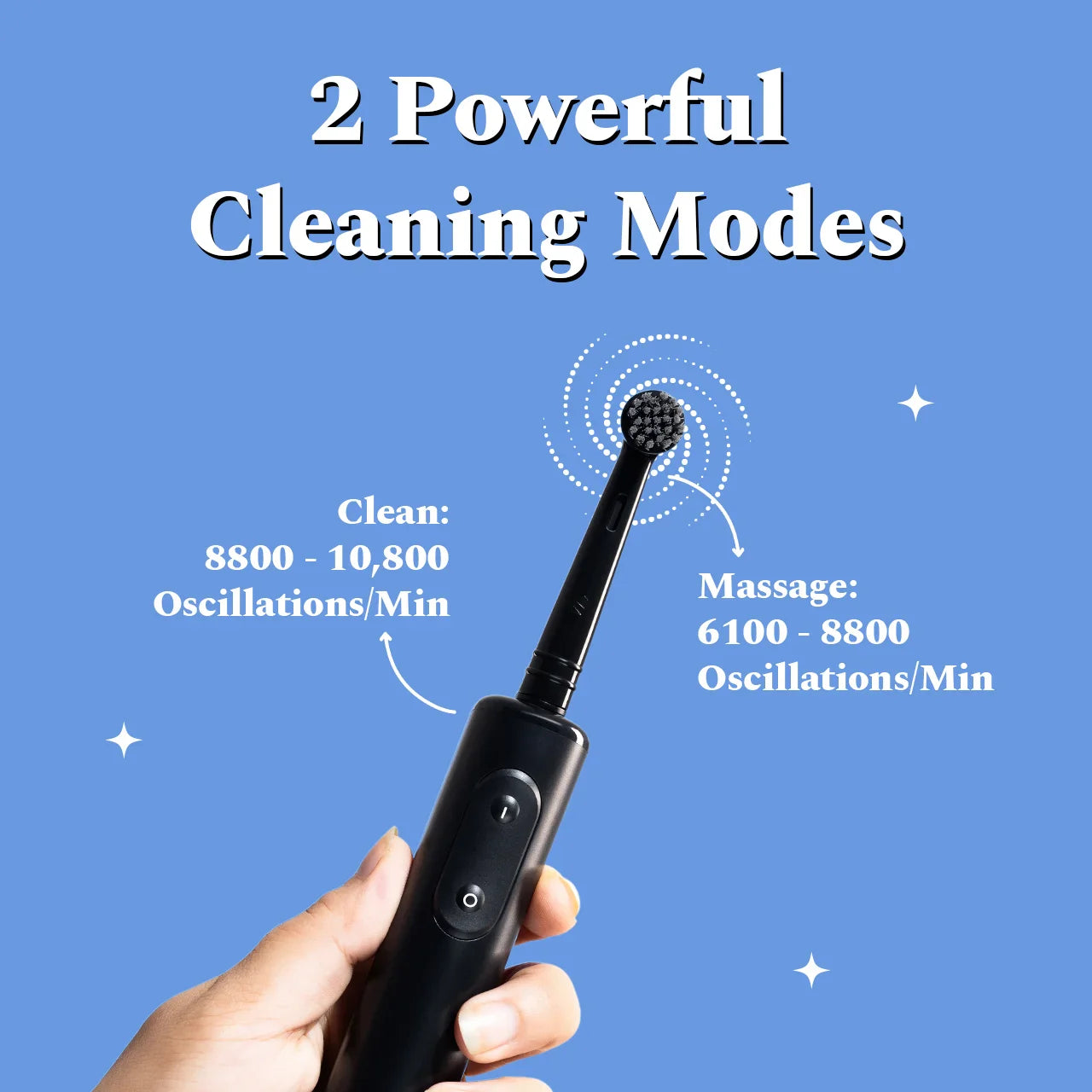 Limitless Black Oscillating Electric Toothbrush-Rechargeable (With Brush Heads)