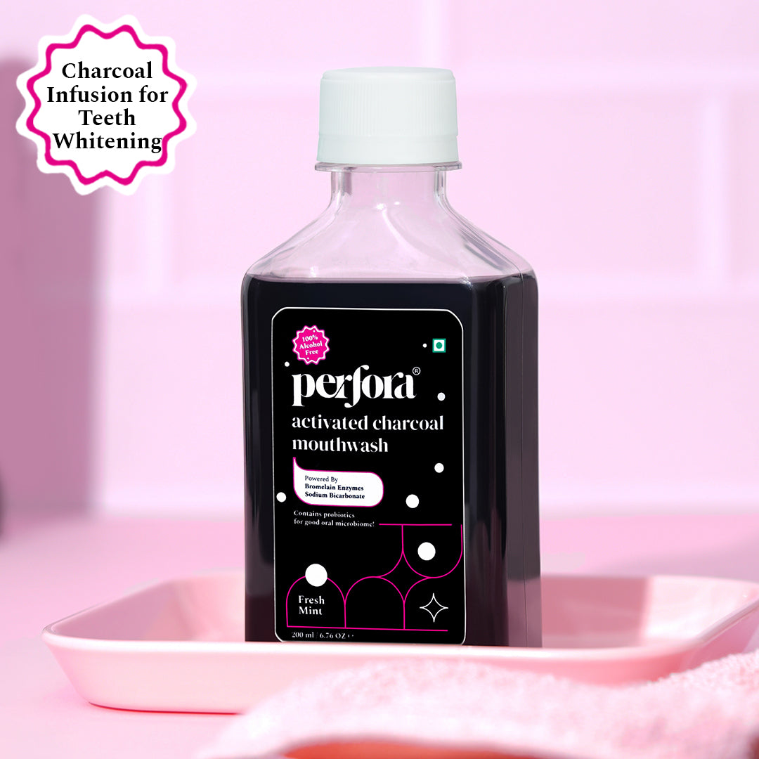 Activated Charcoal Teeth Whitening Mouthwash